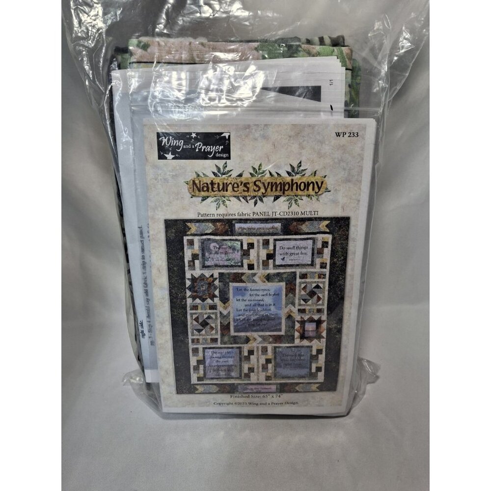 Nature'S Symphony QUILT KIT FABRIC Panel Timeless Treasures By Wing and a Prayer